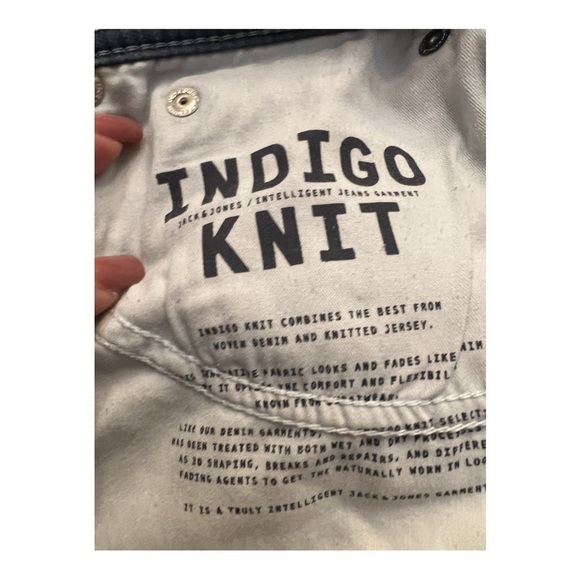 Jack and Jones vintage indigo knit jeans jos 097 size 32 - Picture 10 of 12